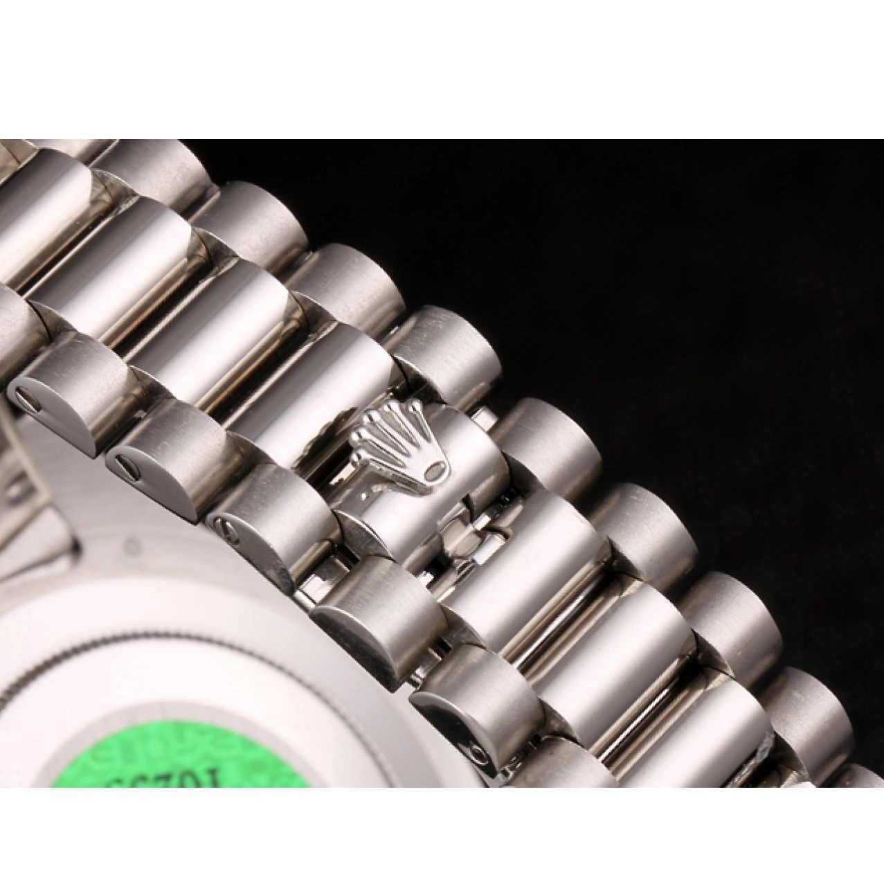 Good copy rolex watches Swiss Daydate Steel Dial Black 80294 Stainless Rolex Bracelet 1013